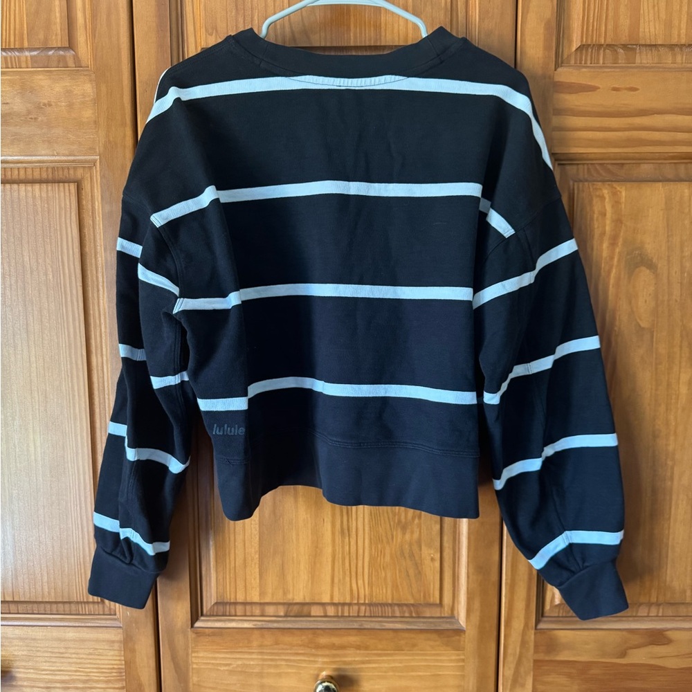 Lululemon Perfectly Oversized Cropped Crew (Striped) - Picture 2 of 5